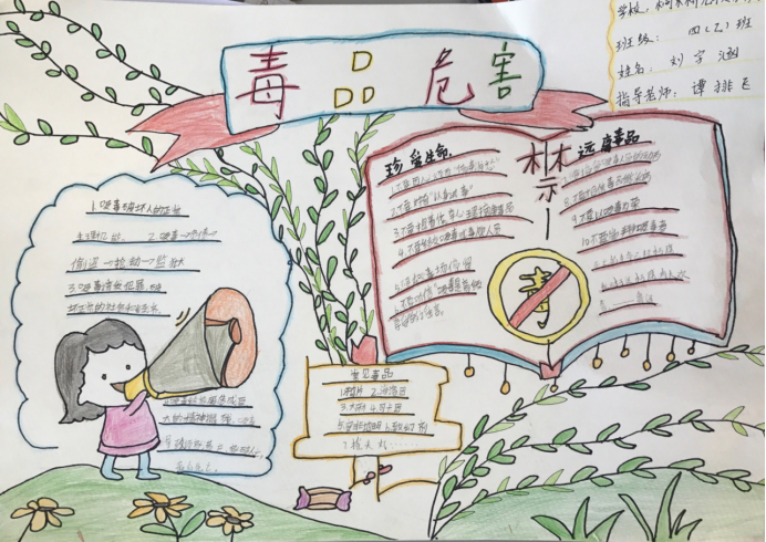 隆回县桐木桥学校举行"禁毒手抄报"比赛(马琼娣 罗玉军)